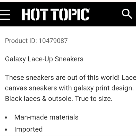 Hot Topic Galaxy Sneakers - Picture 5 of 8
